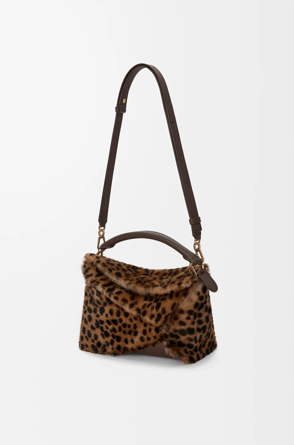 Loewe Leopard Printed Small Puzzle Edge Tote Bag