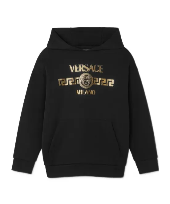 Versace Kids Printed Jersey Hoodie