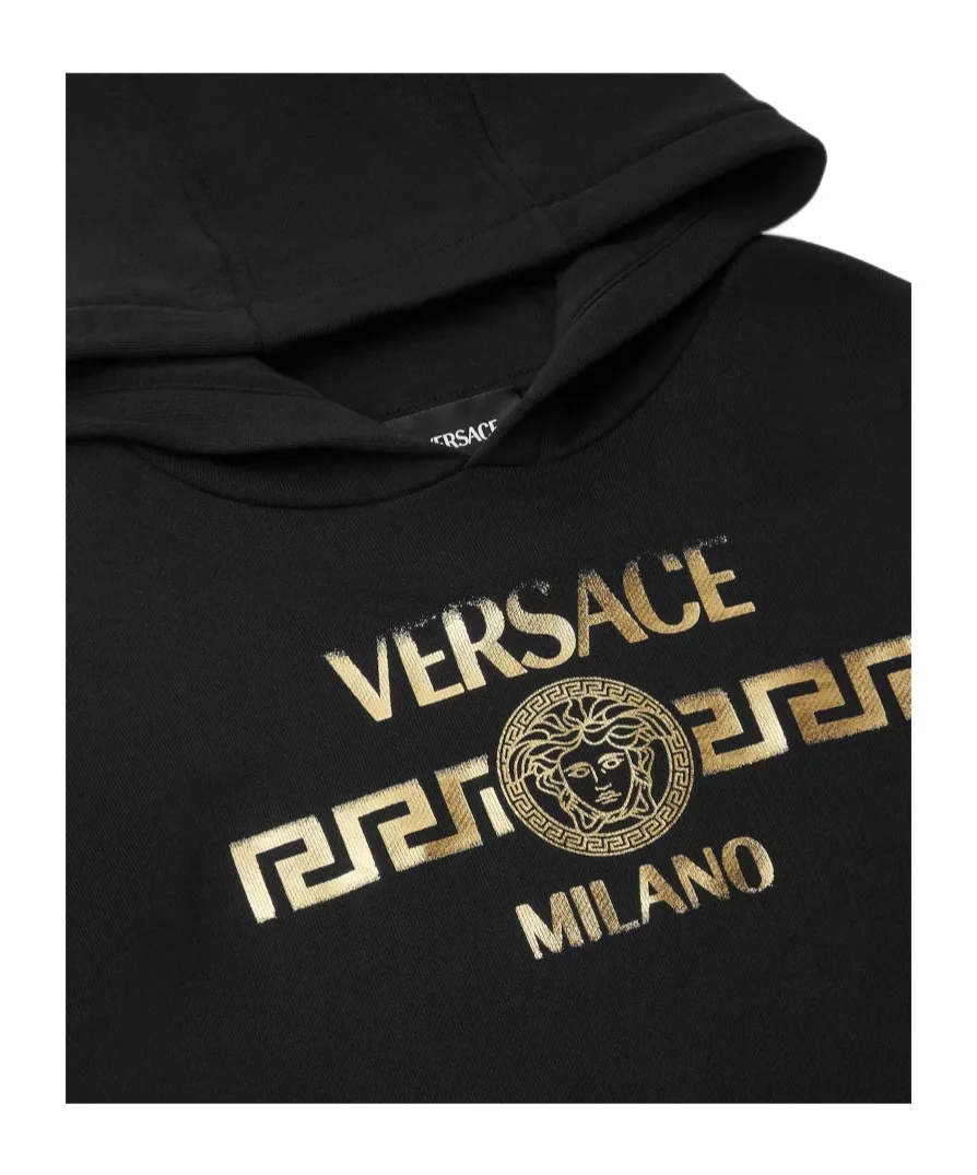 Versace Kids Printed Jersey Hoodie