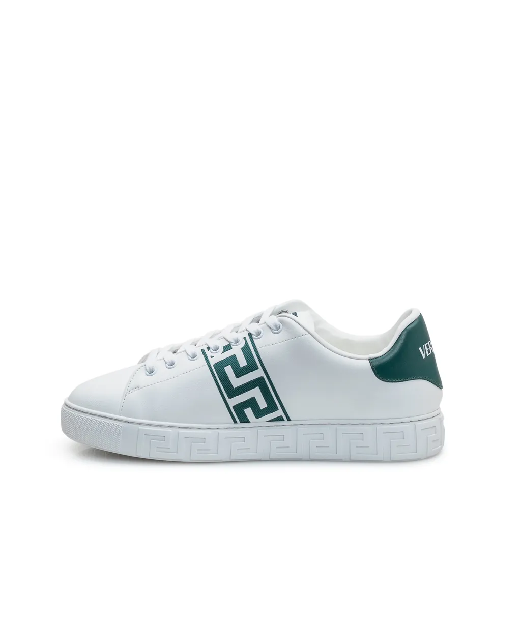 Versace Greca-Printed Lace-Up Sneakers
