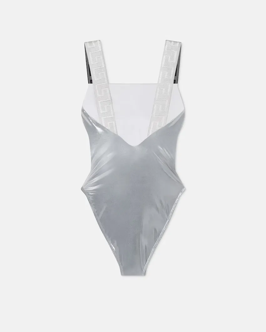 Versace Metallic One-Piece Swimsuit