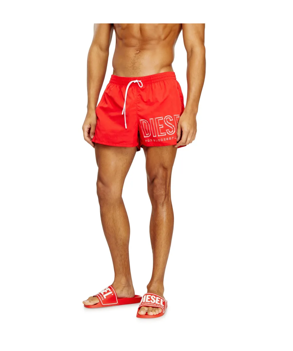 Olympic-34-D-Core Drawstring Logo Swim Shorts