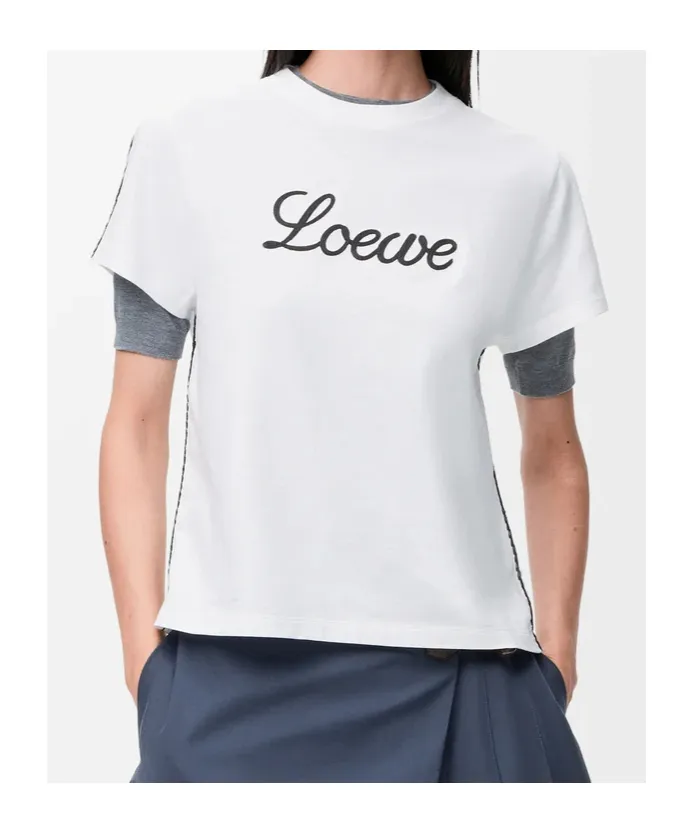 Loewe Logo Detail Crewneck T-Shirt