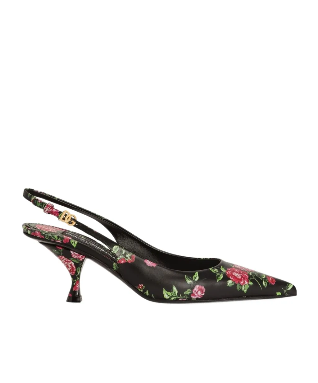 Dolce & Gabbana Lollo Floral Heeled Pumps