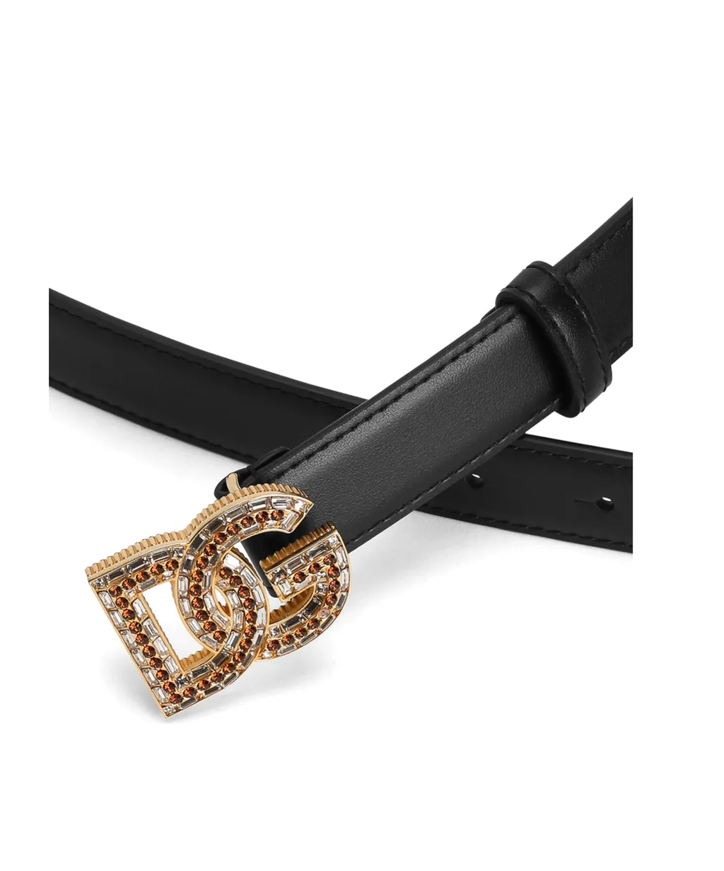 Dolce & Gabbana Embellished Logo-Buckle Belt