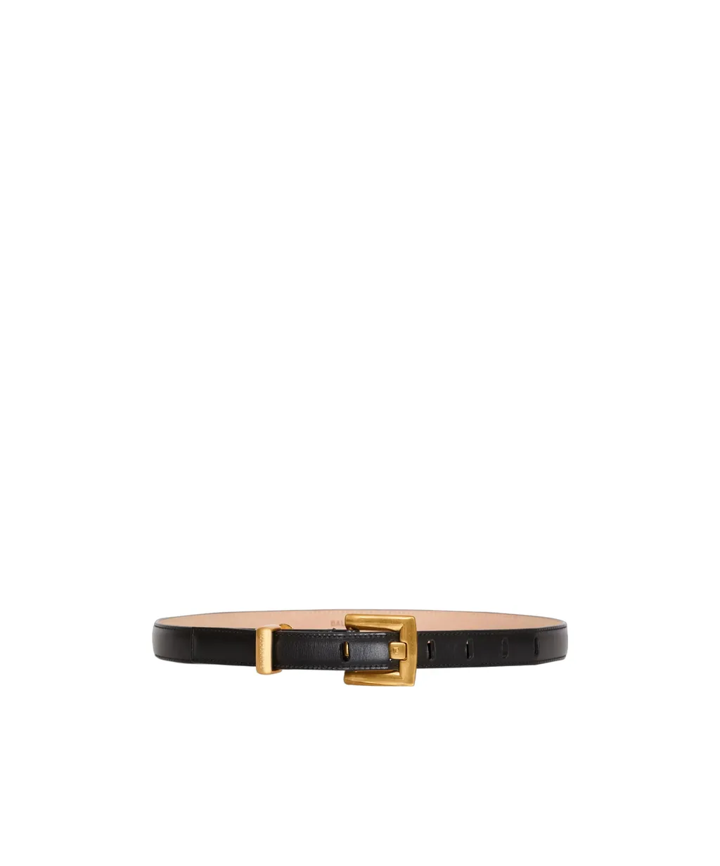 Balmain Pb-Engraved Buckle Belt
