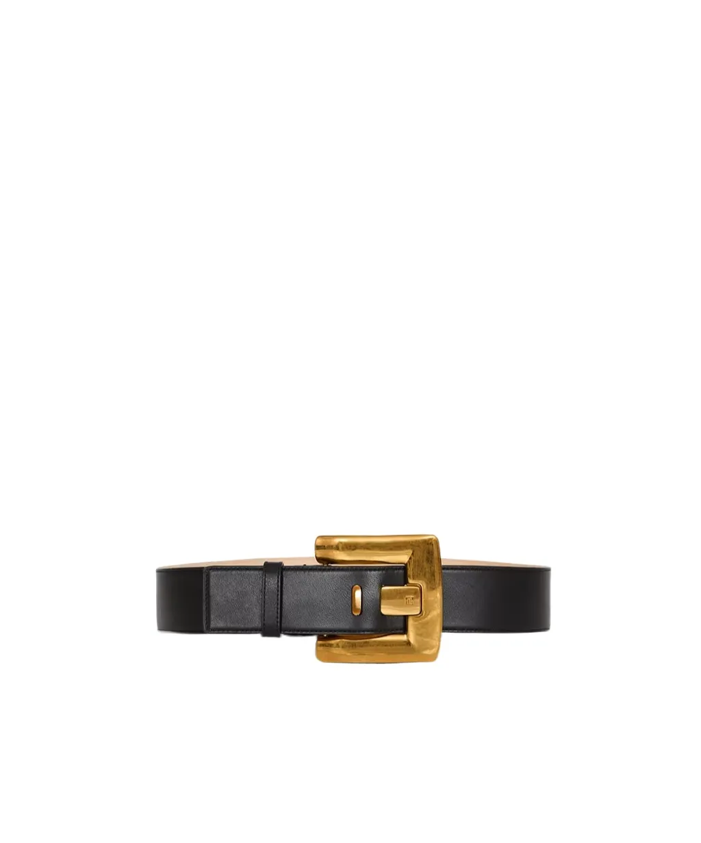 Balmain Pb-Engraved Buckle Belt