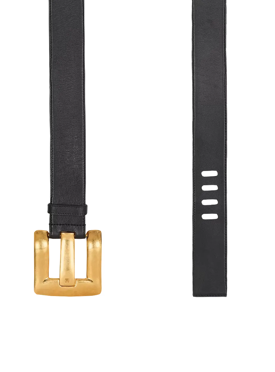 Balmain Pb-Engraved Buckle Belt