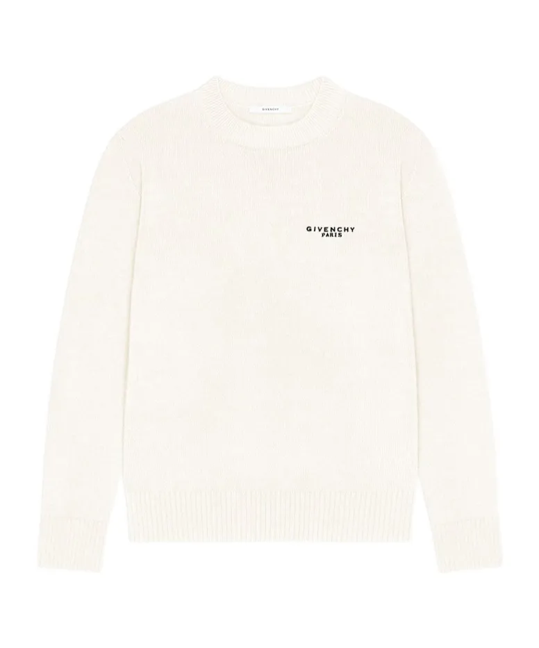 Givenchy Paris Signature Embroidered Knitted Jumper