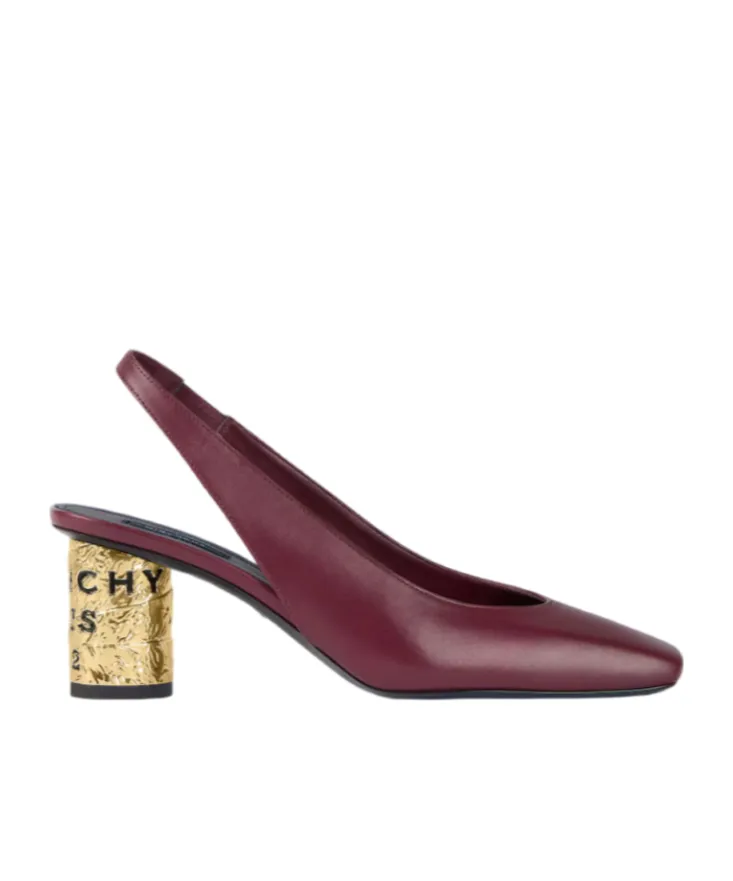 Givenchy Tape Square-Toe Slingback Pumps