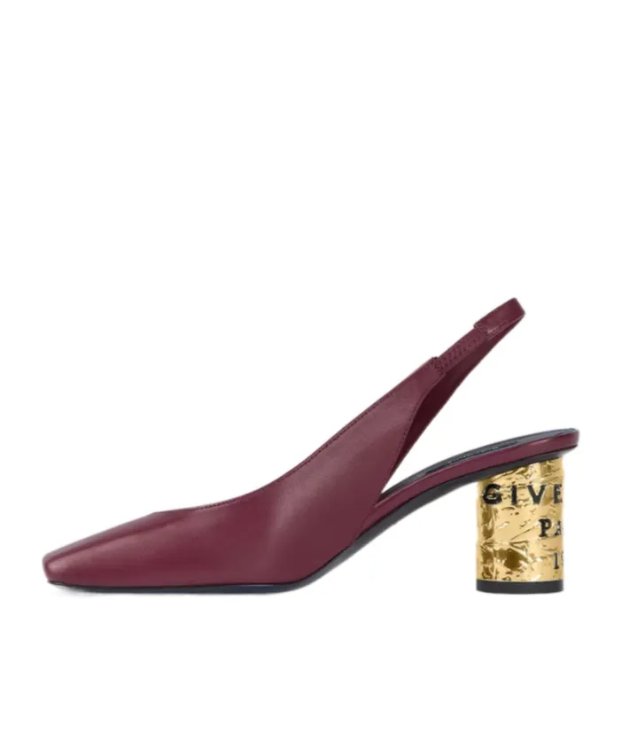 Givenchy Tape Square-Toe Slingback Pumps
