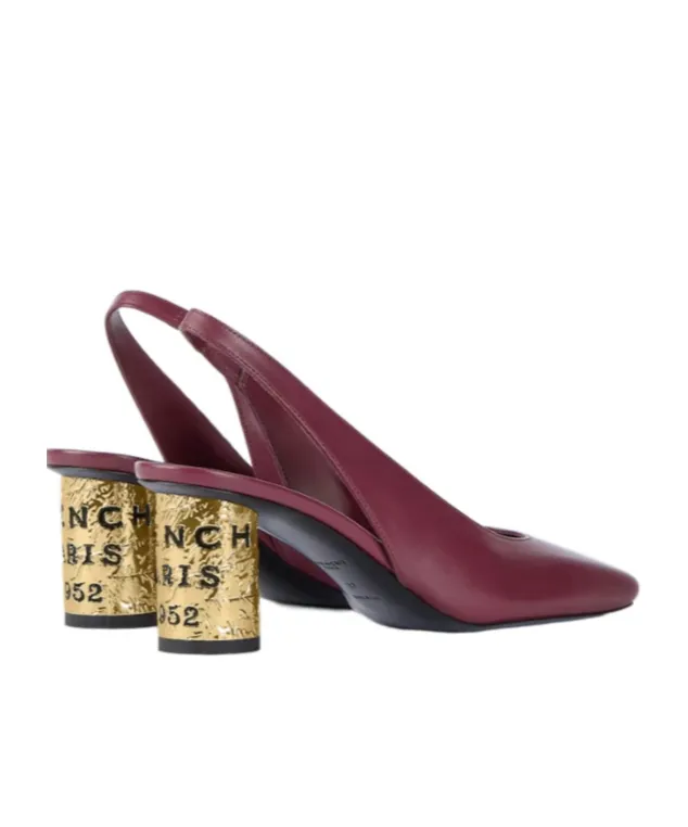 Givenchy Tape Square-Toe Slingback Pumps