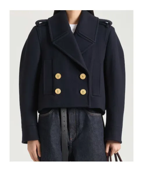 Givenchy Double-Breasted Short Peacoat