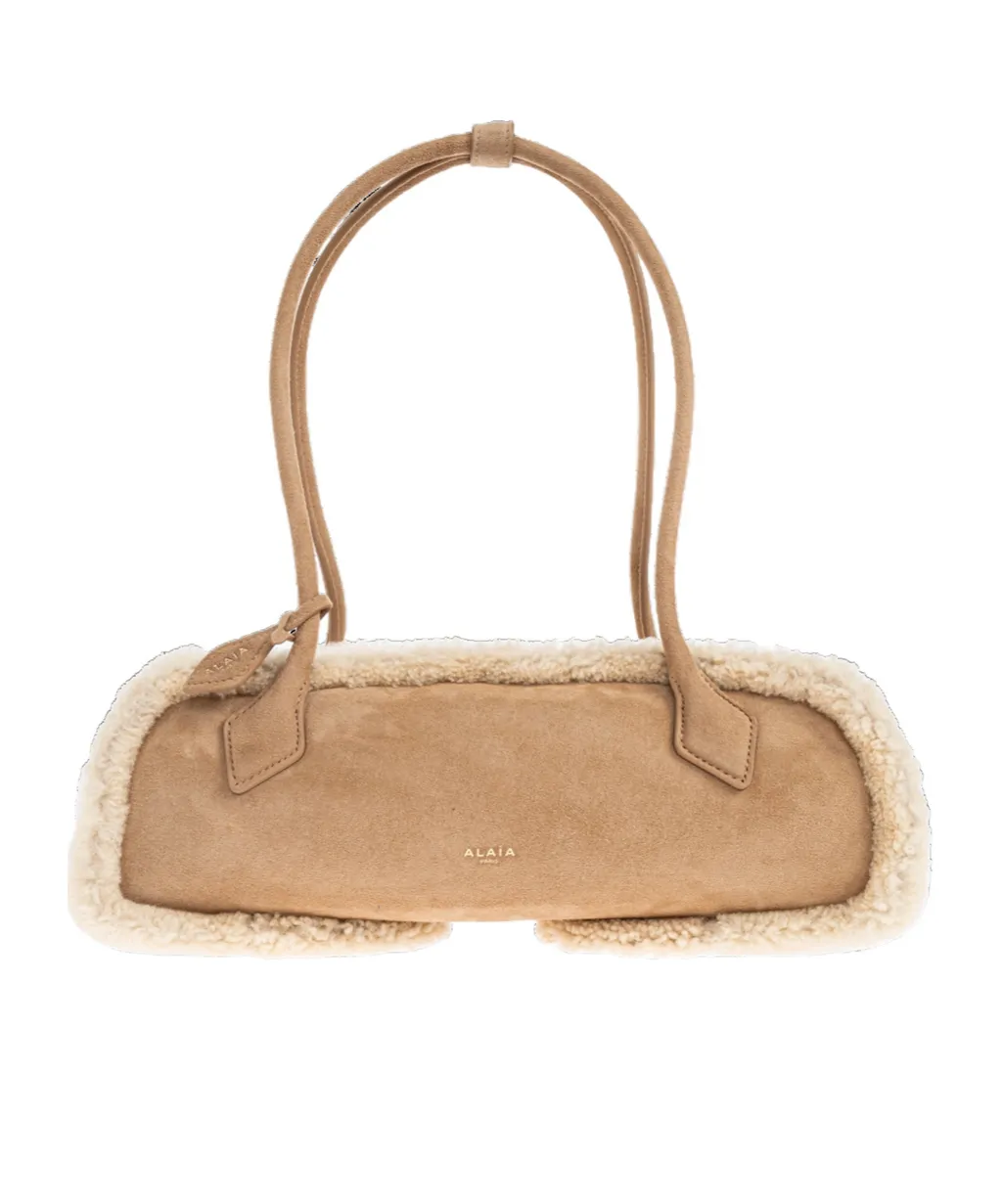 Beige Schultertasche