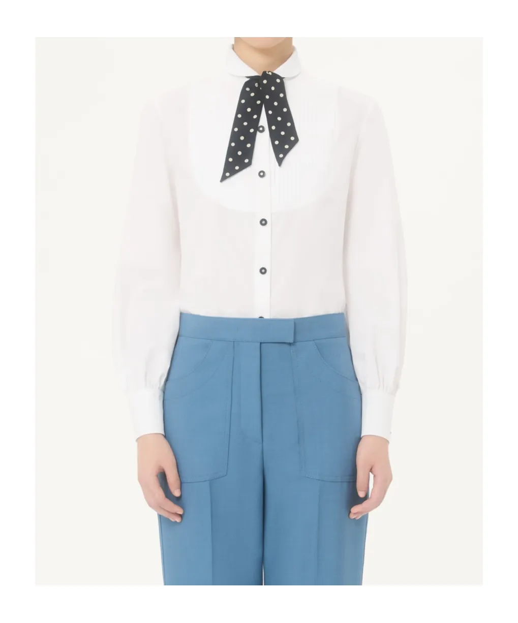 Valentino Plusdepois-Tie Button-Up Top