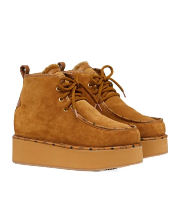 Suede Platform Ankle Boots