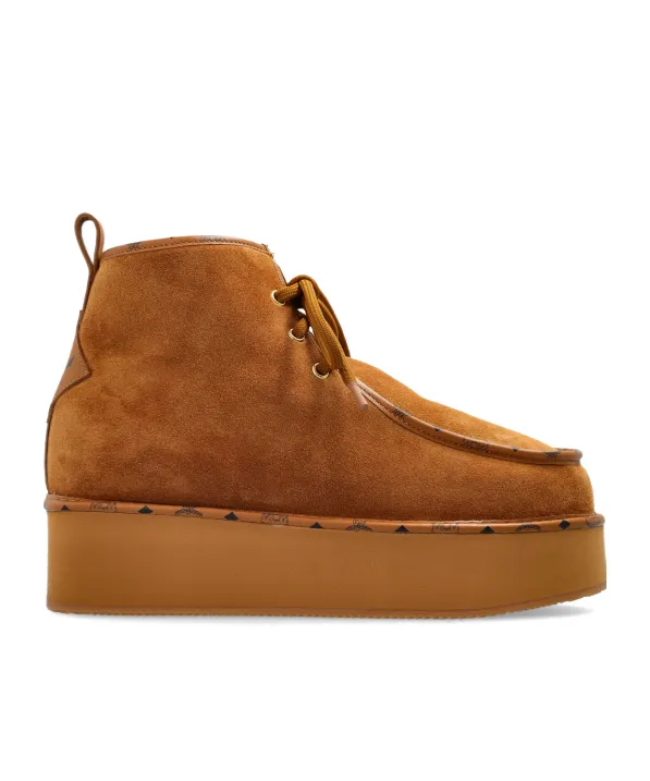 Suede Platform Ankle Boots