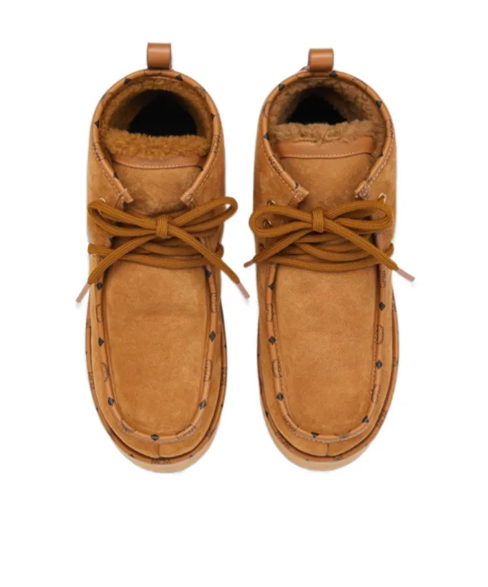Suede Platform Ankle Boots
