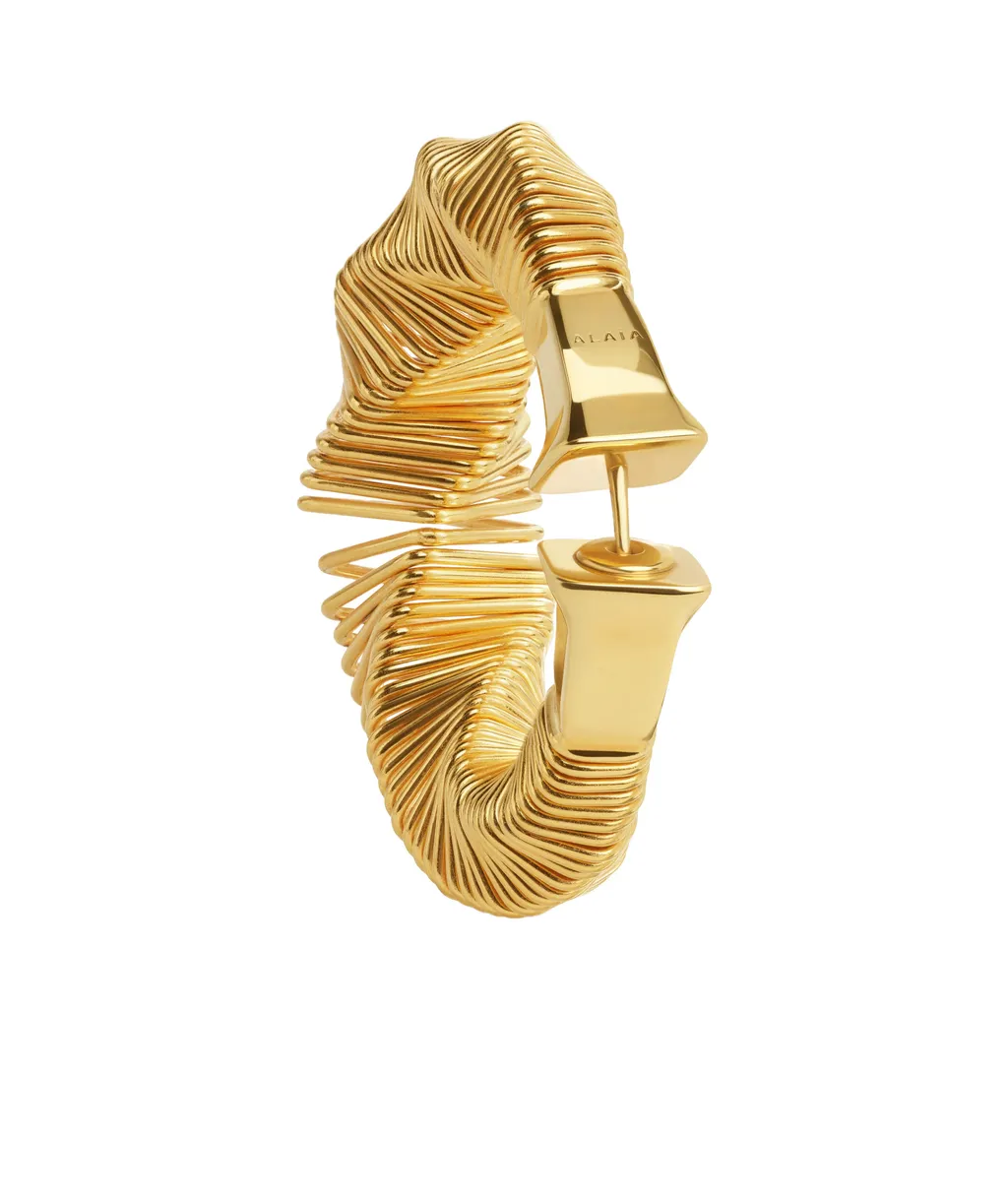 Square Spiral Hoops Earrings