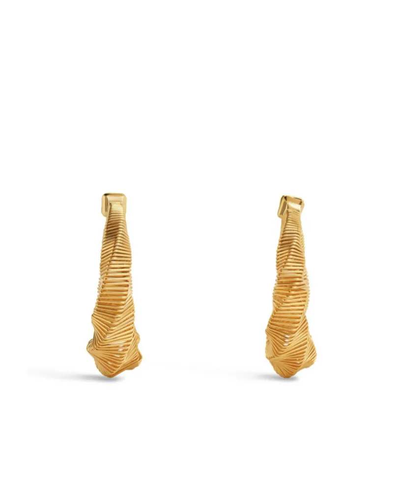 Square Spiral Hoops Earrings
