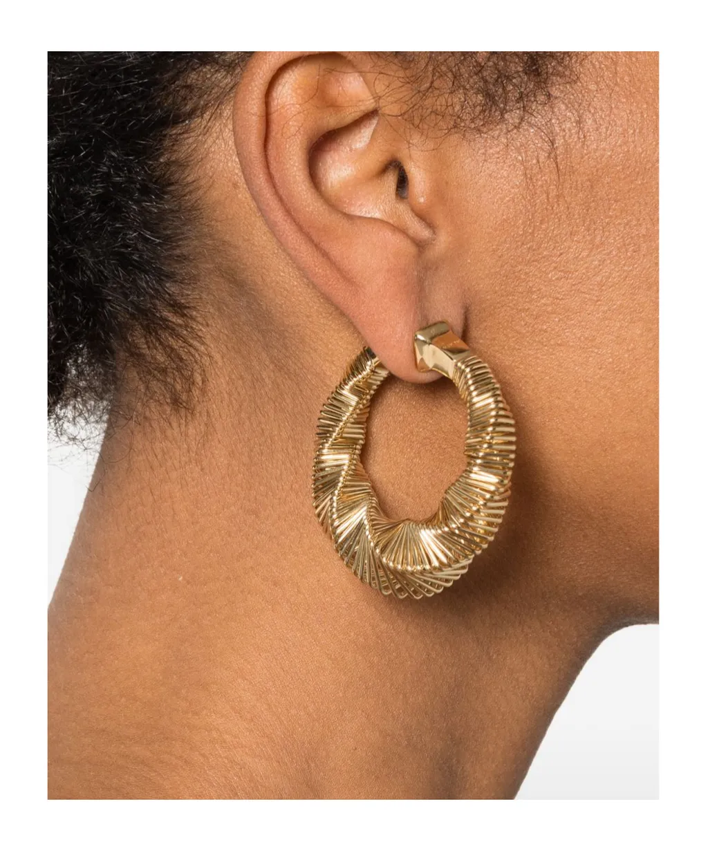 Square Spiral Hoops Earrings