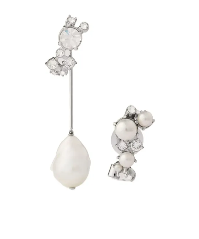 Givenchy	Embellished Asymmetric Earrings