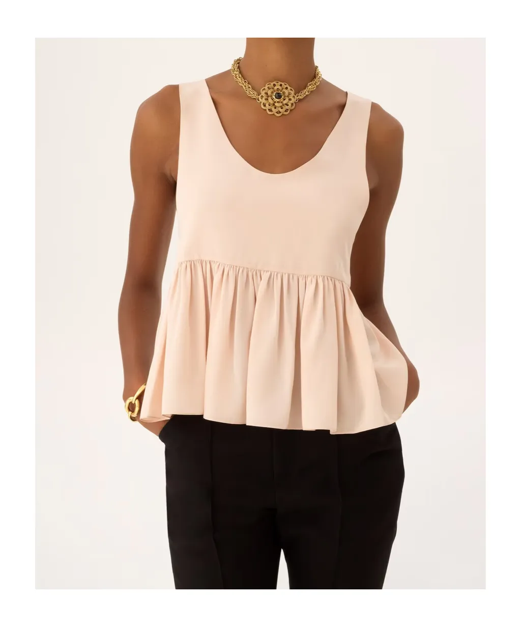 Chlo Gathered Sleeveless Top