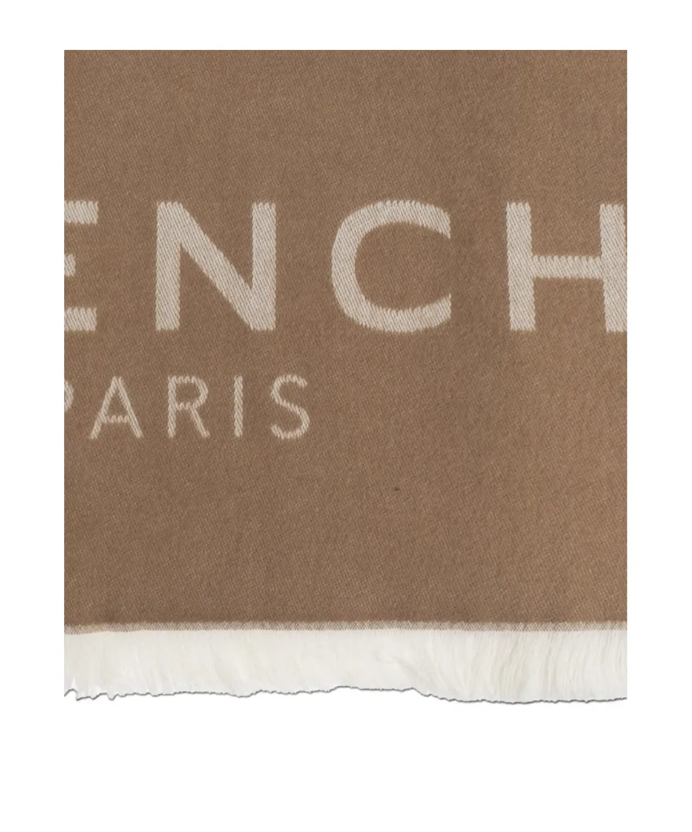 Givenchy Logo Jacquard Fringed Scarf