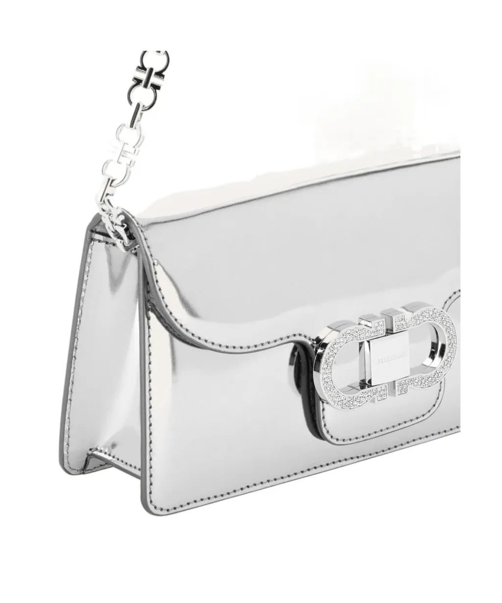 Ferragamo Double Gancini Chain Mini Clutch Bag