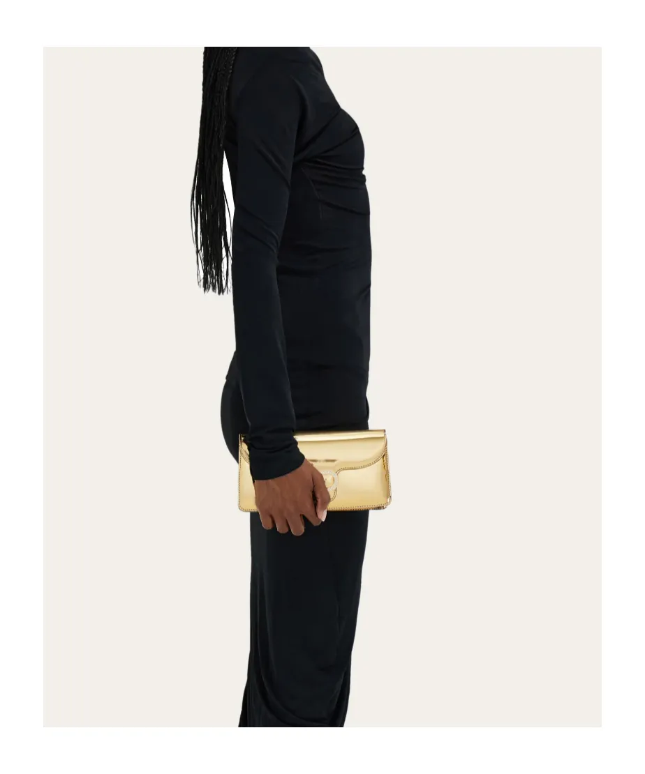 Ferragamo Double Gancini Chain Mini Clutch Bag