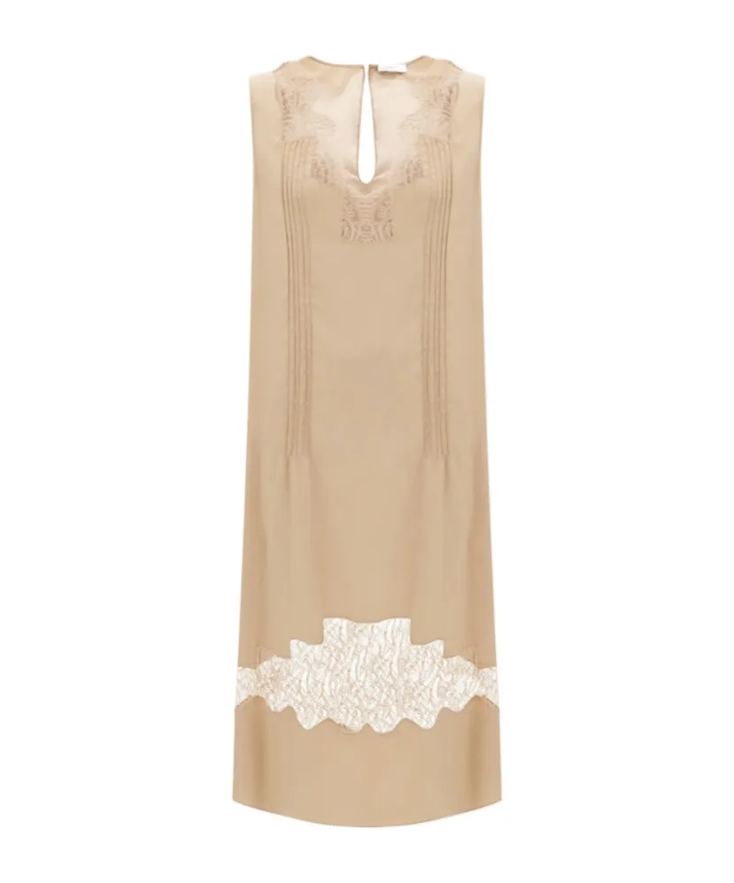 Dress With Lace Inserts