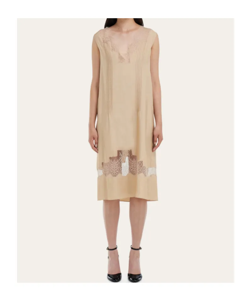Dress With Lace Inserts