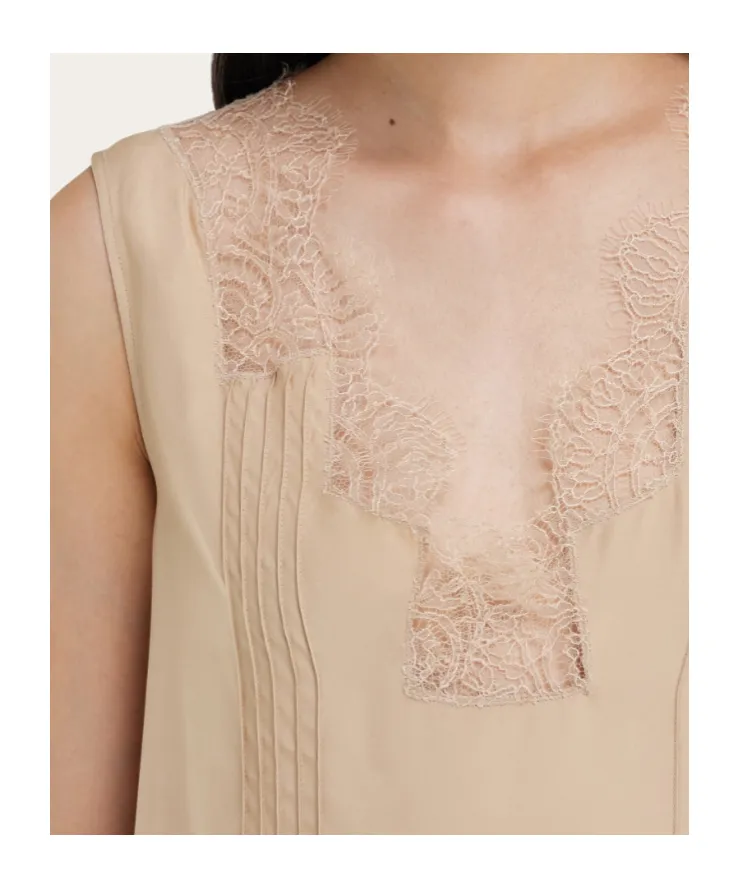 Dress With Lace Inserts