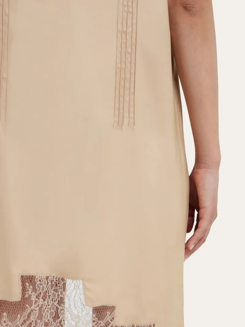 Dress With Lace Inserts