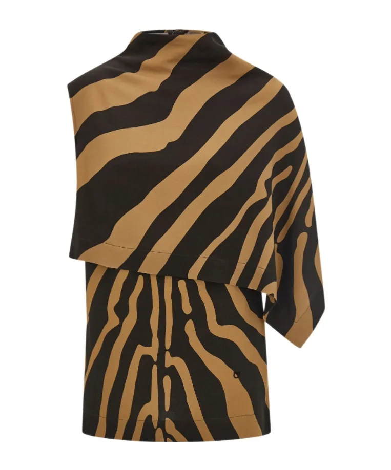 Sleeveless Animal Print Top