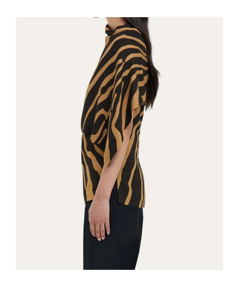 Sleeveless Animal Print Top