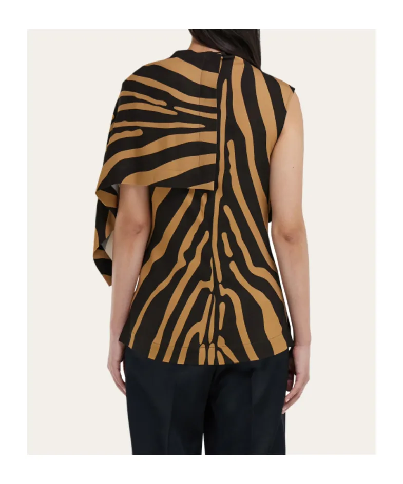 Sleeveless Animal Print Top