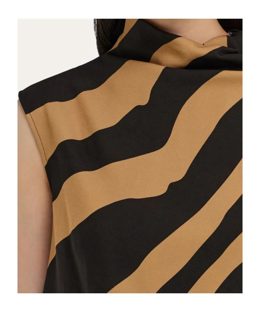 Sleeveless Animal Print Top