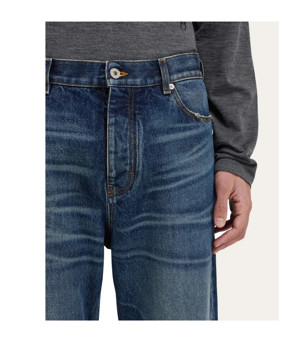 Ferragamo Logo-Patch Straight Leg Jeans