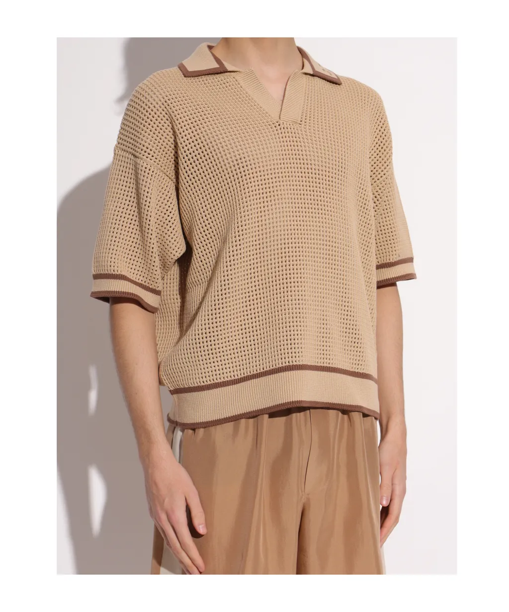 Dsquared2 Open Work Knitted Polo