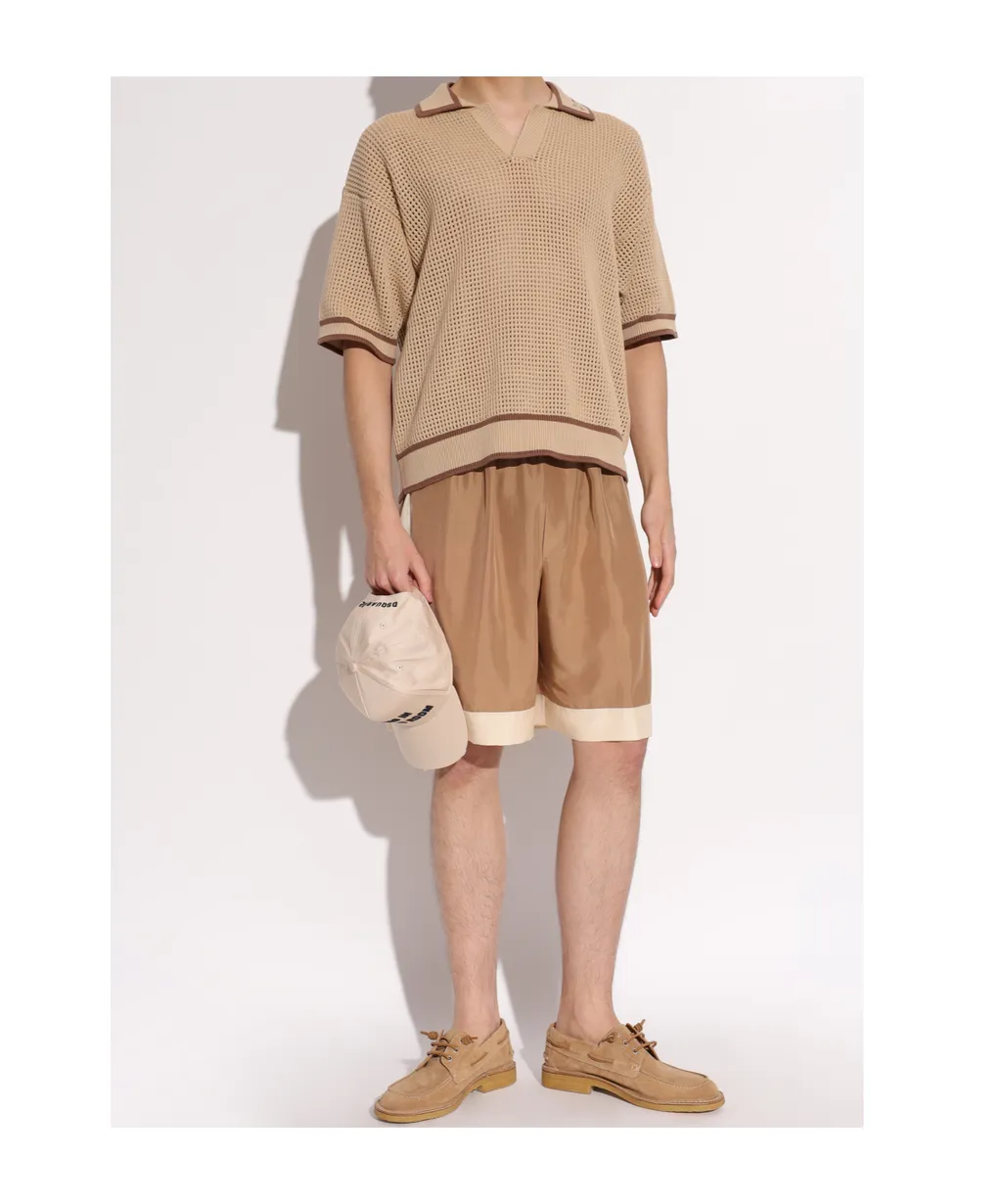 Dsquared2 Open Work Knitted Polo