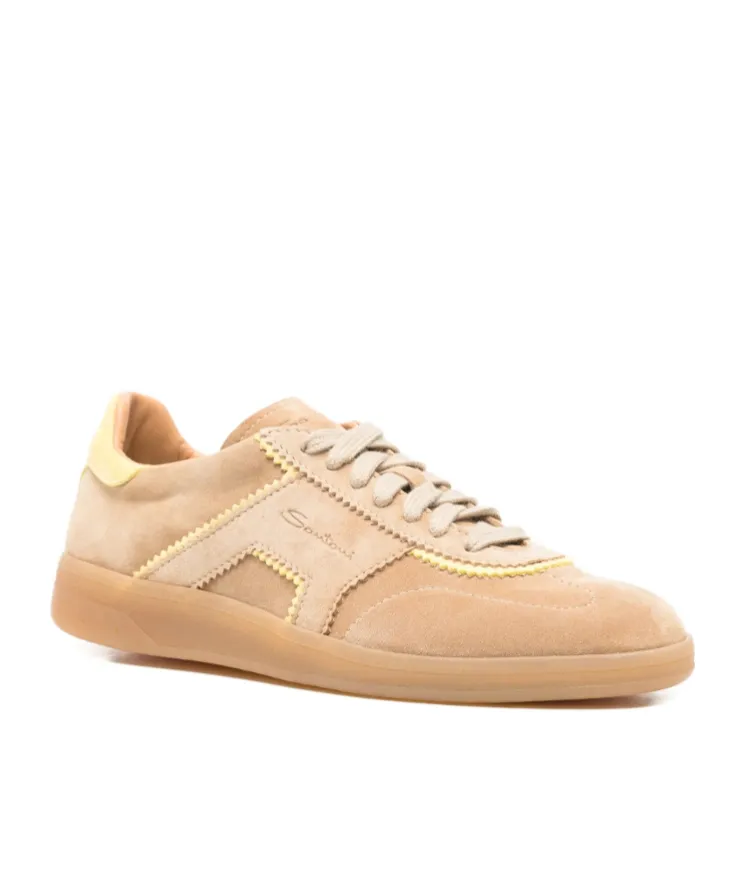 Santoni Logo Embossed Sneakers