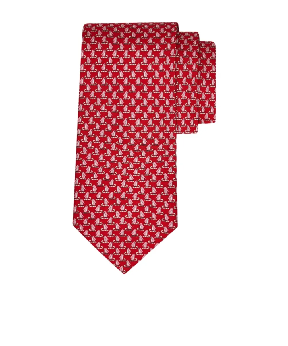 Ferragamo Logo Detailed Printed Tie