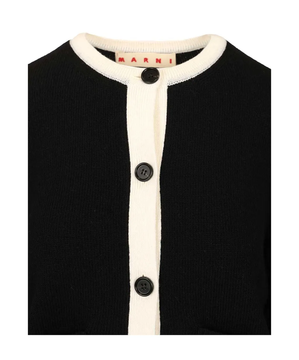 Marni Logo Patch Kntted Cardigan