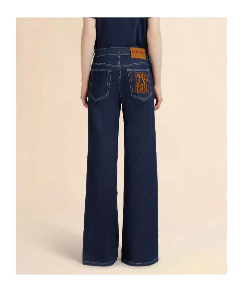 Marni Stretch Denim Wide-Leg Jeans