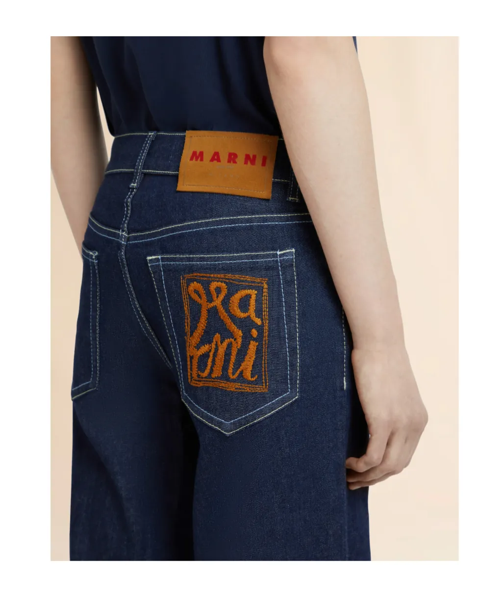 Marni Stretch Denim Wide-Leg Jeans
