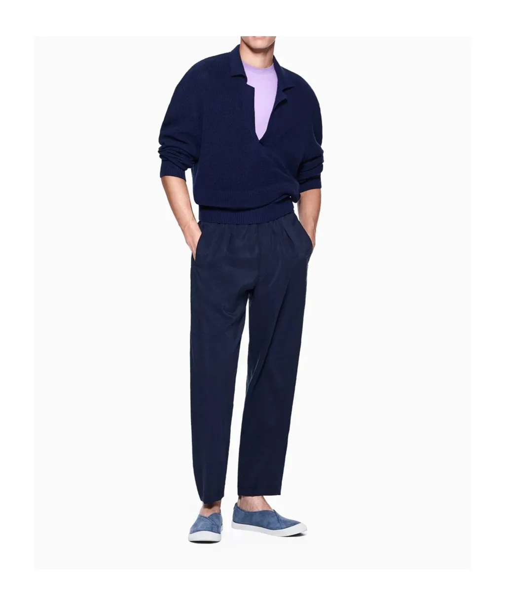 Button-Front Casual Pants