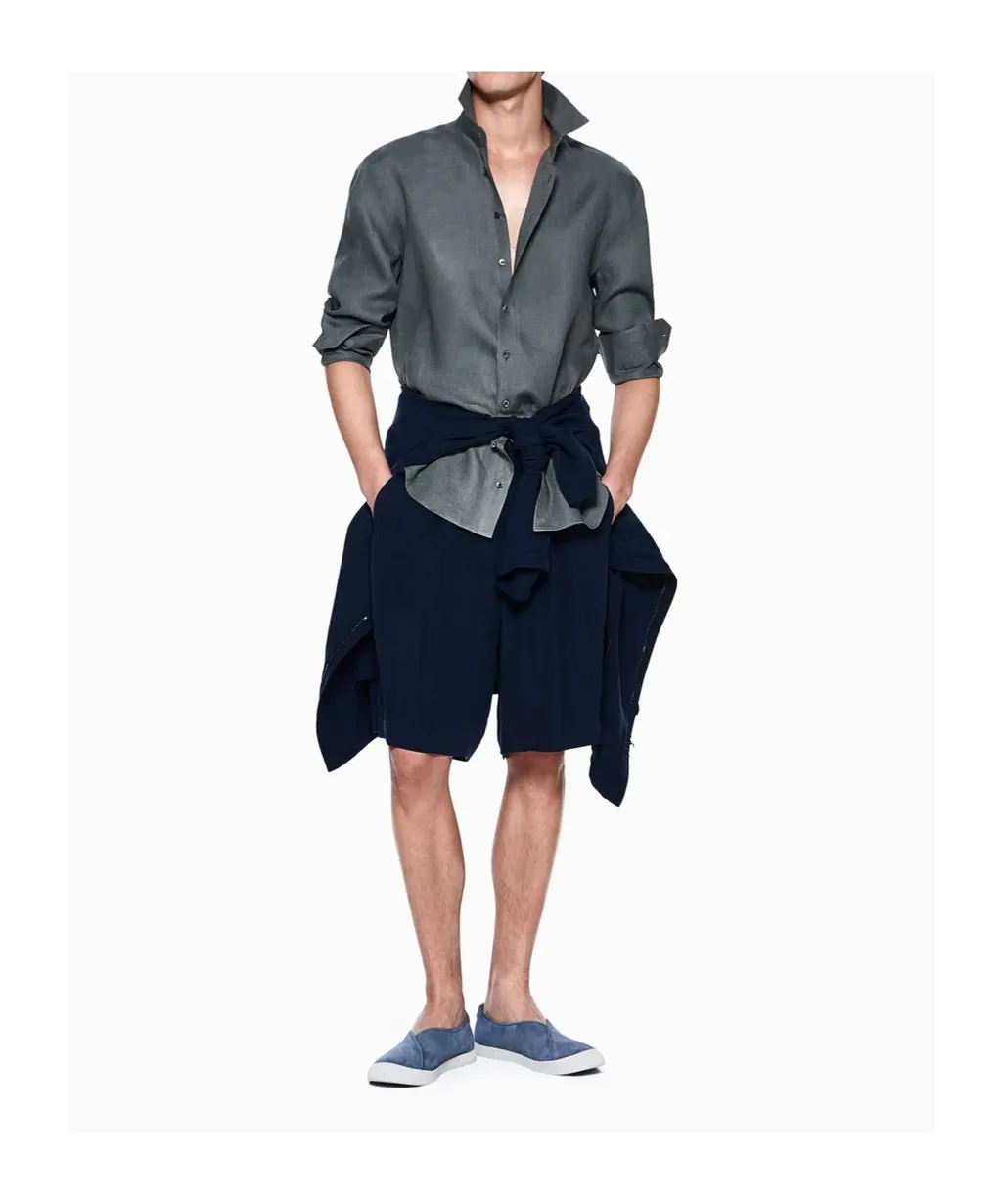 Giorgio Armani Curved Hem Button-Up Shirt