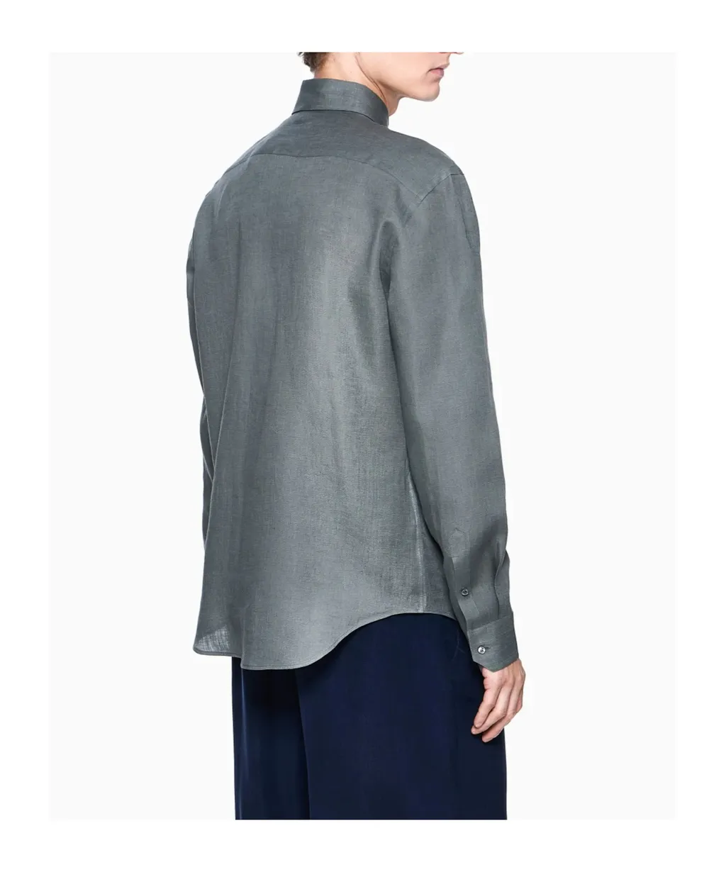 Giorgio Armani Curved Hem Button-Up Shirt