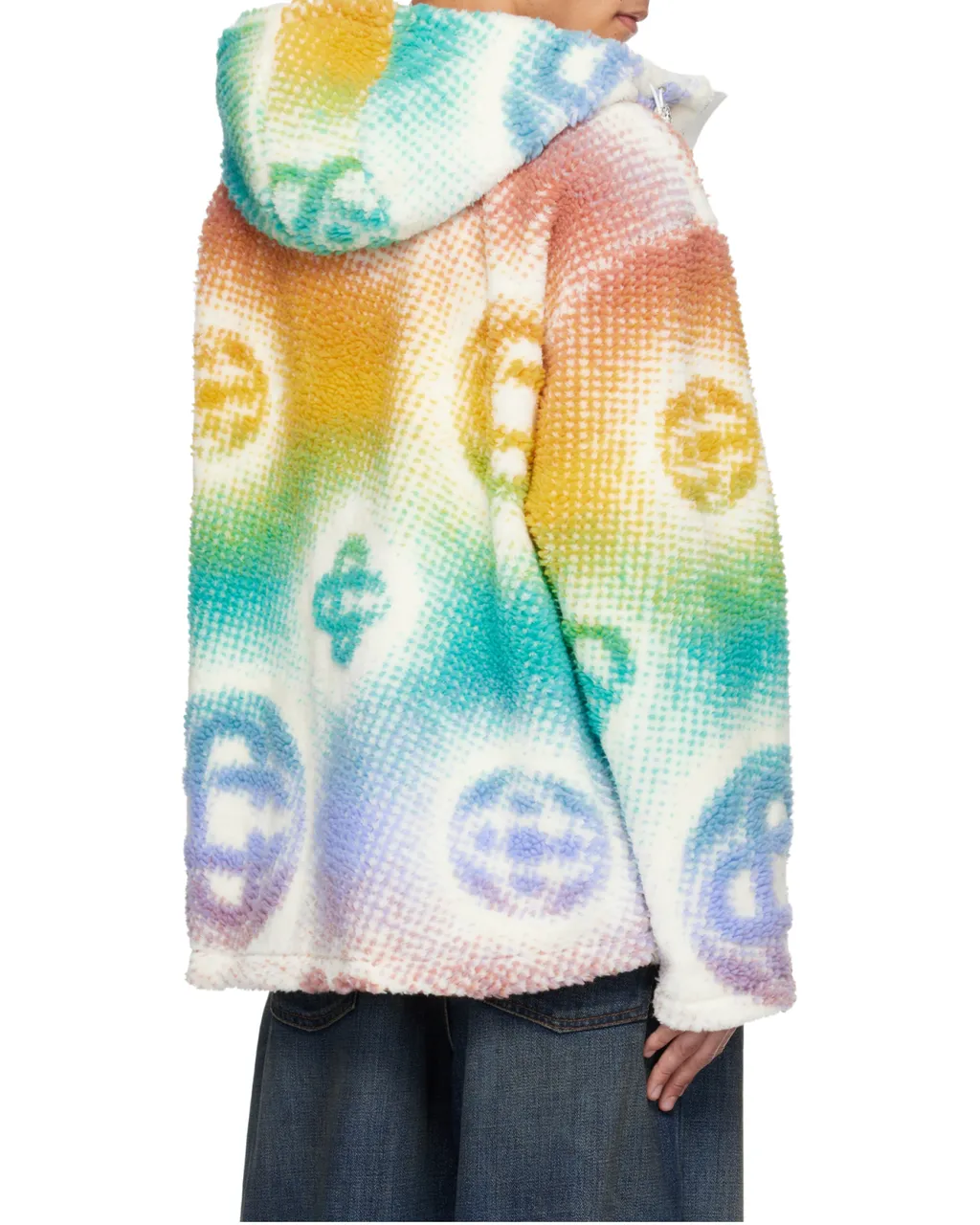 Casablanca Monogram Zip-Up Hooded Jacket